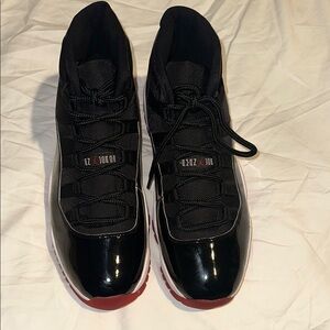 Jordan Black and Red Athletic Sneakers